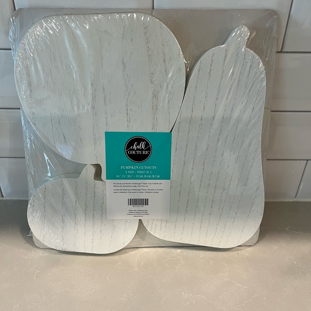Chalk Couture Pumpkin Cutouts 3 Pack Wood Surfaces Fall New